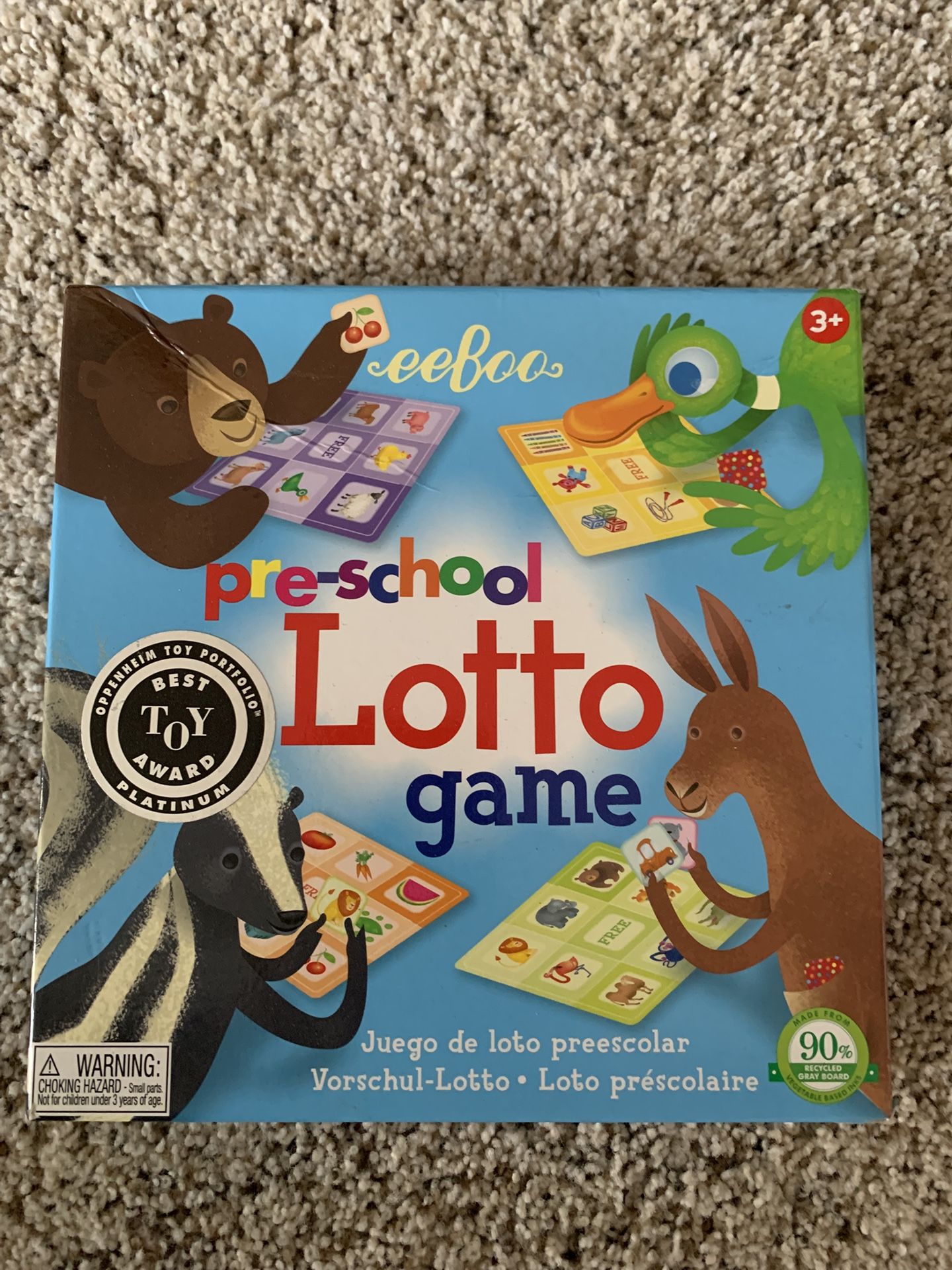 Eeboo Preschool Lotto Game