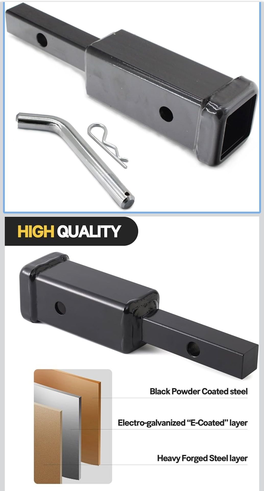 X-Haibei 1-1/4" to 2" Trailer Hitch Adapter Receiver