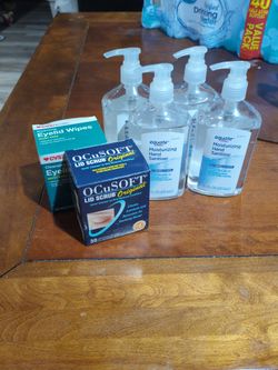 Eyelid Wipes and Hand Sanitizer (unopened)