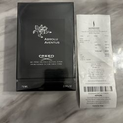 (receipt) Completely unopened Absolu Aventus by Creed 75ml Eau de Parfum 