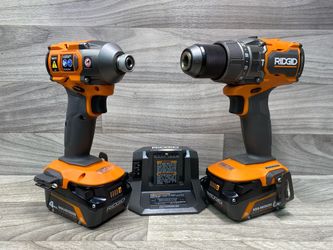Ridgid R92082 18V Brushless 2-Tool Combo Kit w/ Batteries & Case (A1D028976)