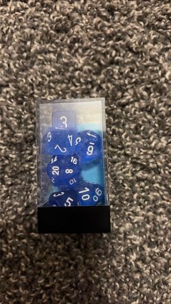 Blue Polyhedral RPG Dice Set