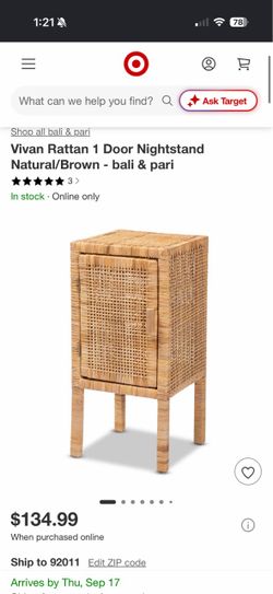 2 ratan bed side tables