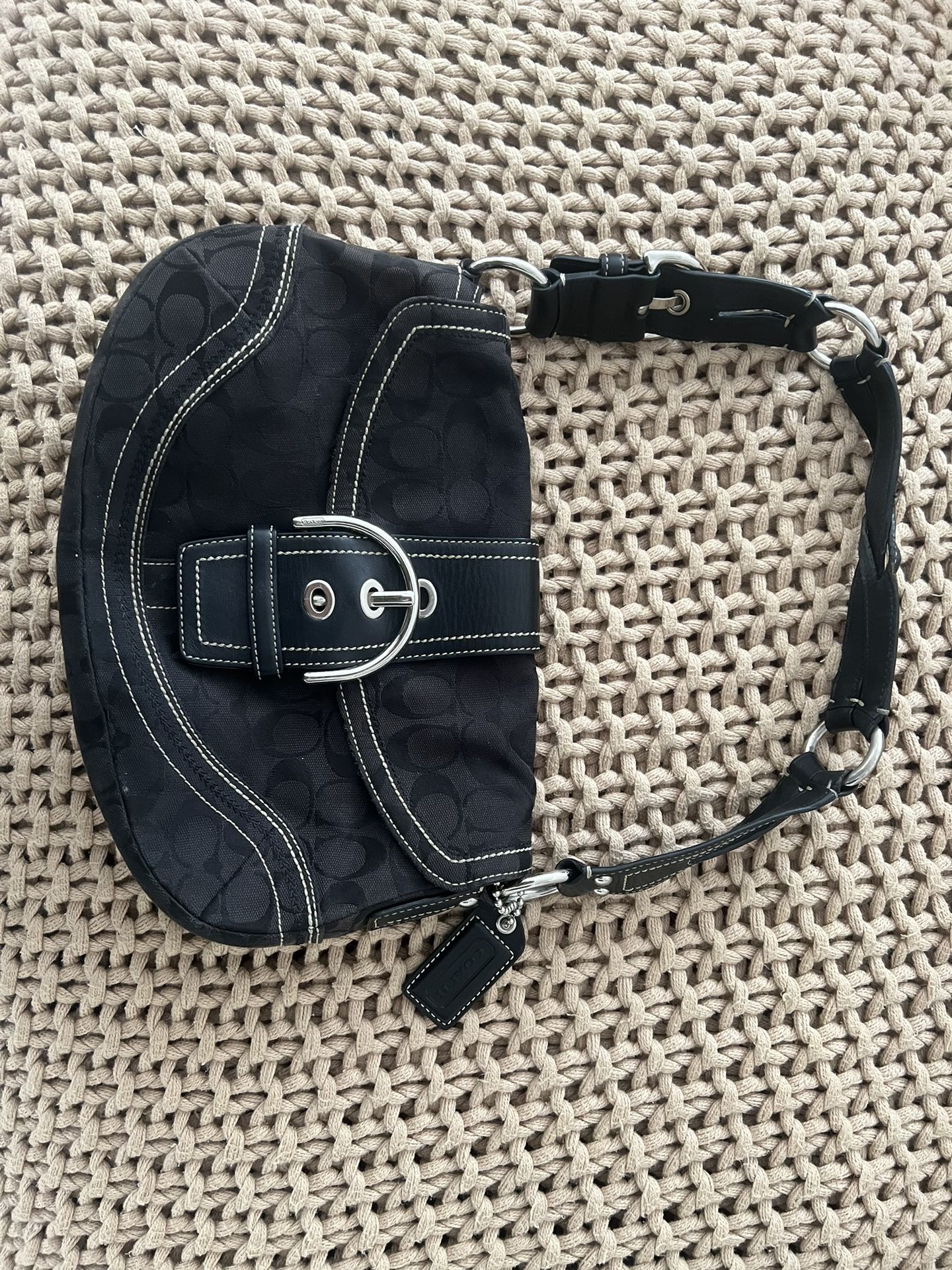 Vintage Black Coach Soho Canvas Shoulder bag