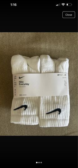 Nike 6Pack White Crew Socks