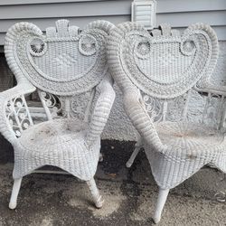 2 Wicker Chairs Selling Both For 100