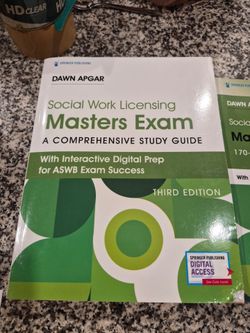Social work masters exam study guide and test books for sale