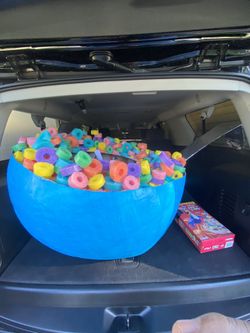 Froot loops cereal bowl costume