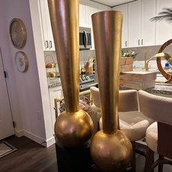 Gold/Black Pillar Decor - Set of 2 $350 OBO