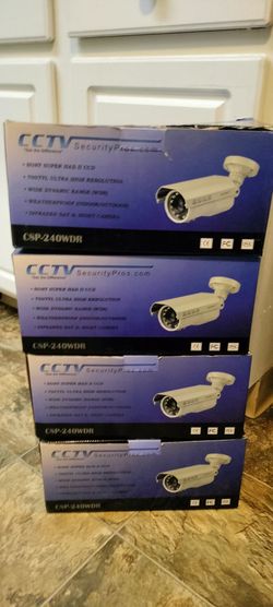 4 Samsung CCTv security cameras