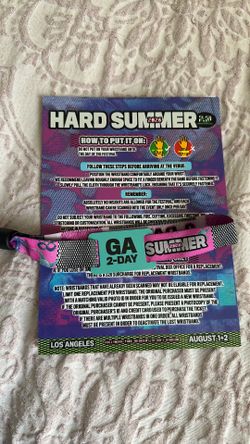 HARD SUMMER 2026 GA 2-DAY WRISTBAND