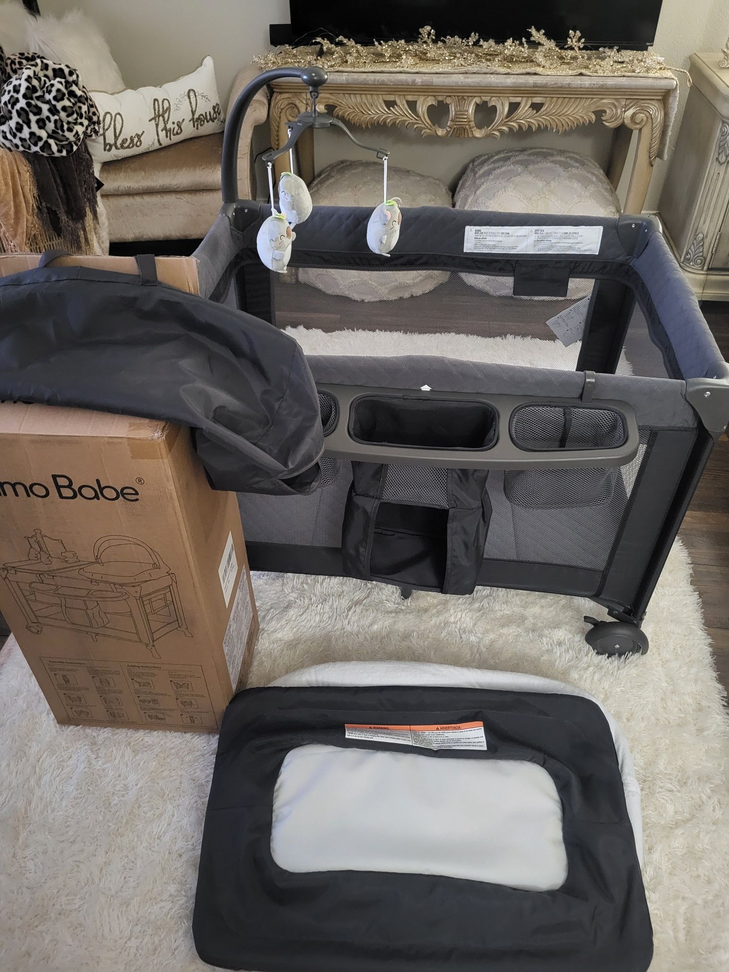 Pamo Baby Playpen With Accessories (Madera)