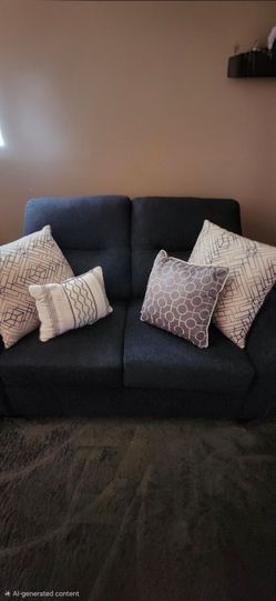 Excellent Condition Dark Blue Couch/Love Seat