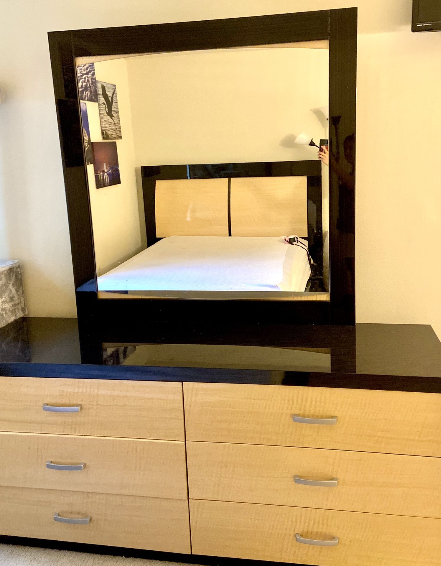 Dresser with mirror