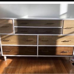 Mid century Modern Dresser - Spacious Drawers 