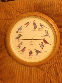 National audubon society clock singing bird clock
