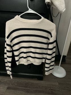 black and white sweater