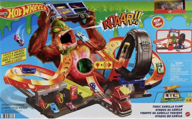 Hot Wheels Toxic Gorilla Slam Playset
Back in stock 24.99 / 53.99 value