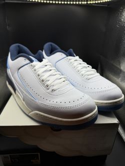 Nike Air Jordan 2/3 UNC Men's Size 13M White/Blue FD0383-144