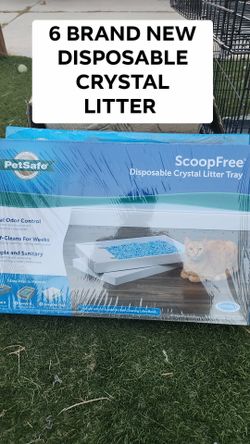 6 New crystal litter disposable trays