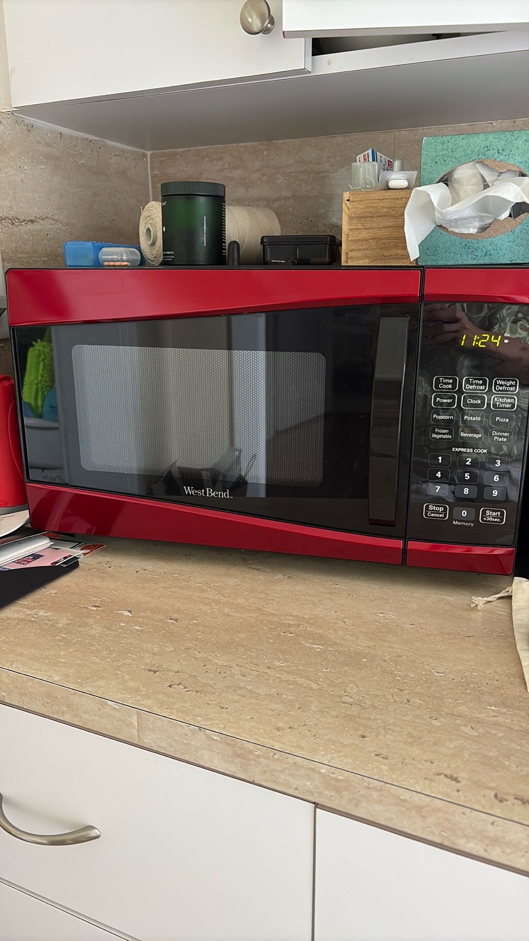 Red/Black West Bend Microwave