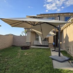 Costco 10 foot Solar LED Cantilever Umbrella 