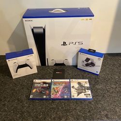 Brand New Disc Version Console + 3 Games + 1 Controller Bundle