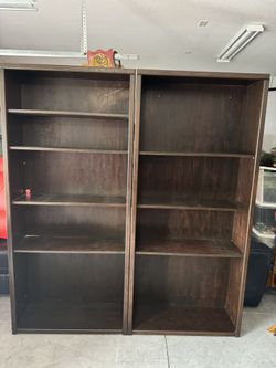Two Wood Book Cases