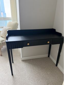 Classy Black Vanity Desk