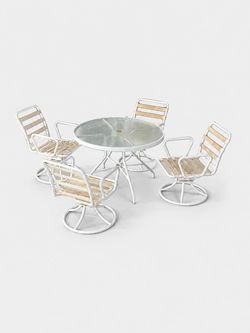Mid Century Modern Patio Dining Table & Chairs by Mallin, c.1980's - Delivery Available