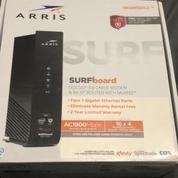 Arris surfboard modem And wireless router 