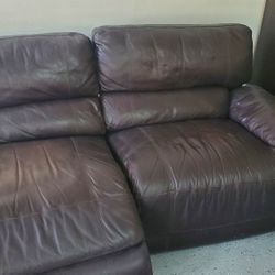 2 Leather Recliners Sofas