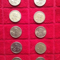 (10) Sacajawea  $1.00 coins $125.00 CASH. TEXT FOR PRICES. 