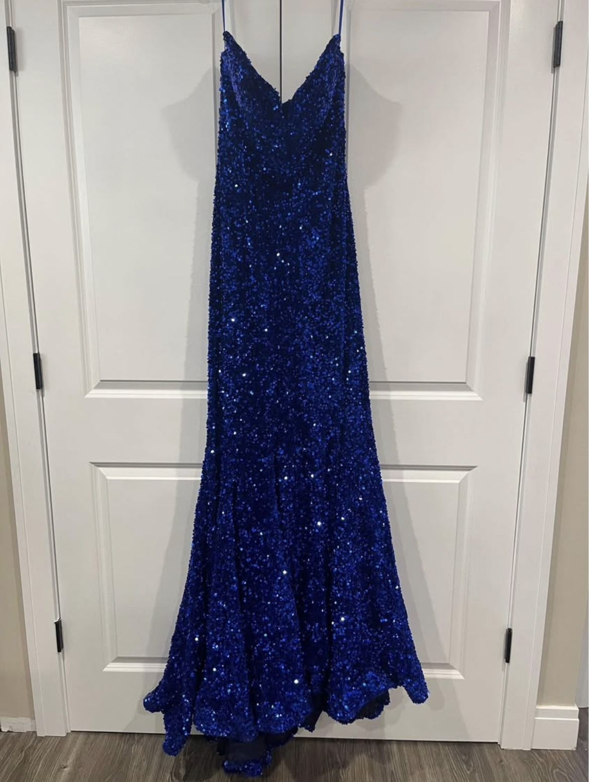 Portia & Scarlett - cobalt mermaid cut prom dress