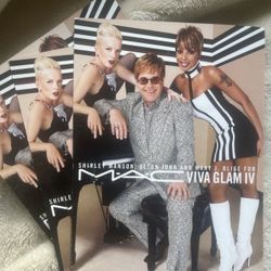 MAC 2003 Viva Glam IV Elton John Mary J Blige Shirley Manson Campaign Post Cards