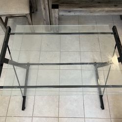 Glass/ Wire Frame Desk