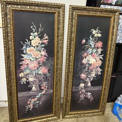 Vintage Style Floral Paintings
