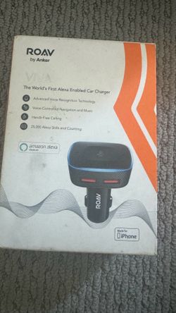 Roav Viva Pro, by Anker, Alexa-Enabled 2-Port USB Car Charger for Navigation and Music Streaming, for Cars with Bluetooth/CarPlay/Android Auto/Aux-in/