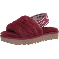 Koolaburra UGG Fuzz'n II Slipper Backstrap Slide Burgundy red Faux-Fur Sandals 5  As the name suggests, this ultra-fuzzy slide is one of our plushest 