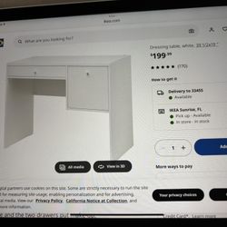 IKEA SYVDE Dressing Table/Desk