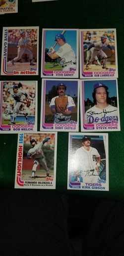 1982 Tops Dodgers, & Kirk Gibson