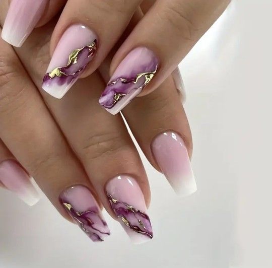 24-pcs. Medium Pink Gradient Press-On Nails