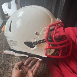 FOOTBALL HELMET( White And Red)