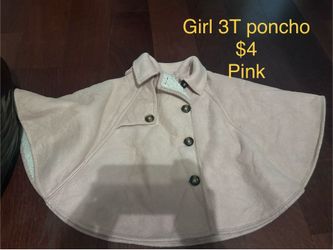 Girl pink 3t poncho