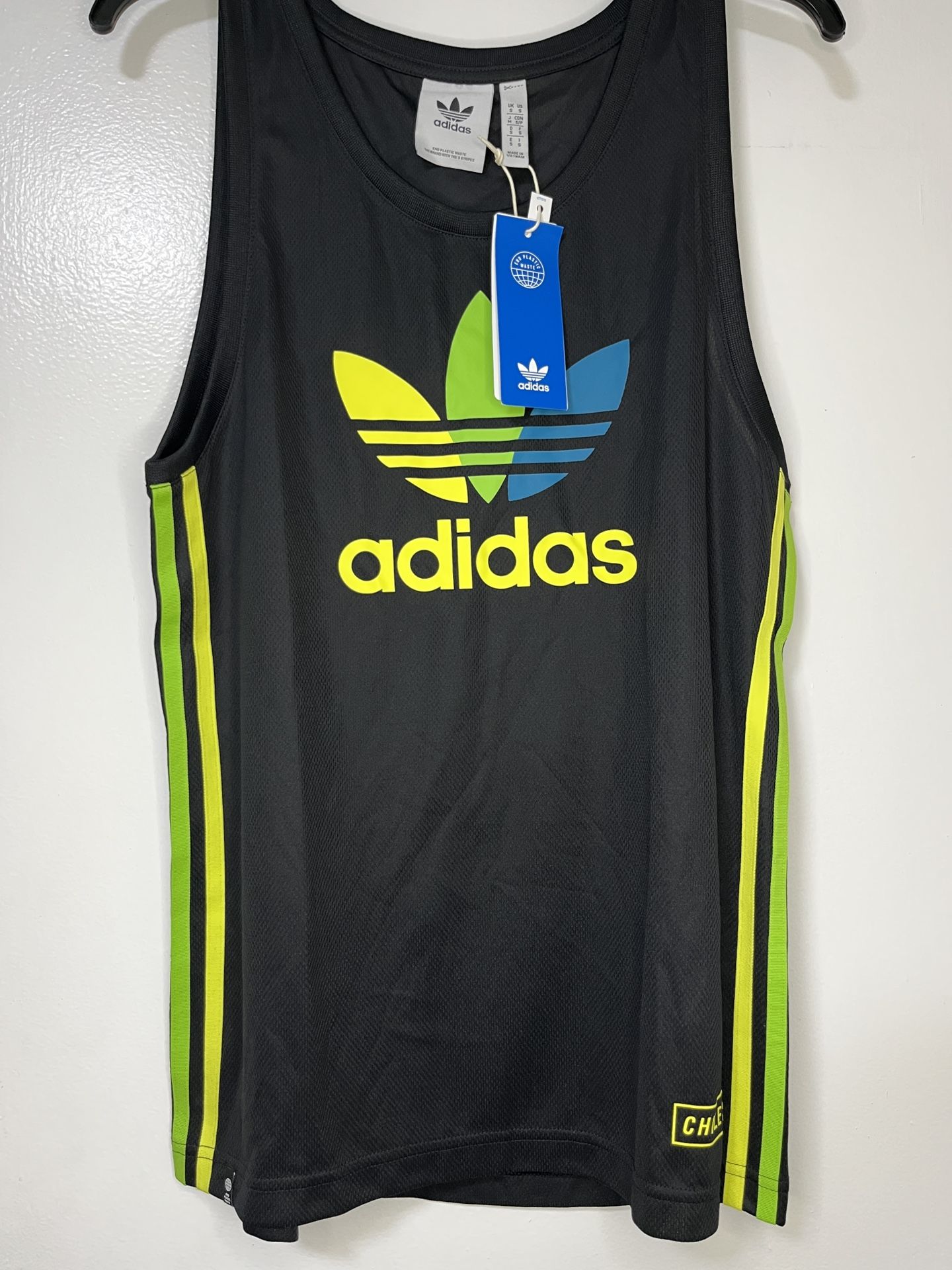 NEW MENS ADIDAS ORIGINALS CHILE 20 TREFOIL TANK TOP TEE SHIRT Size S