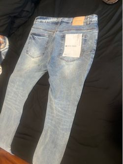 Purple denim jeans