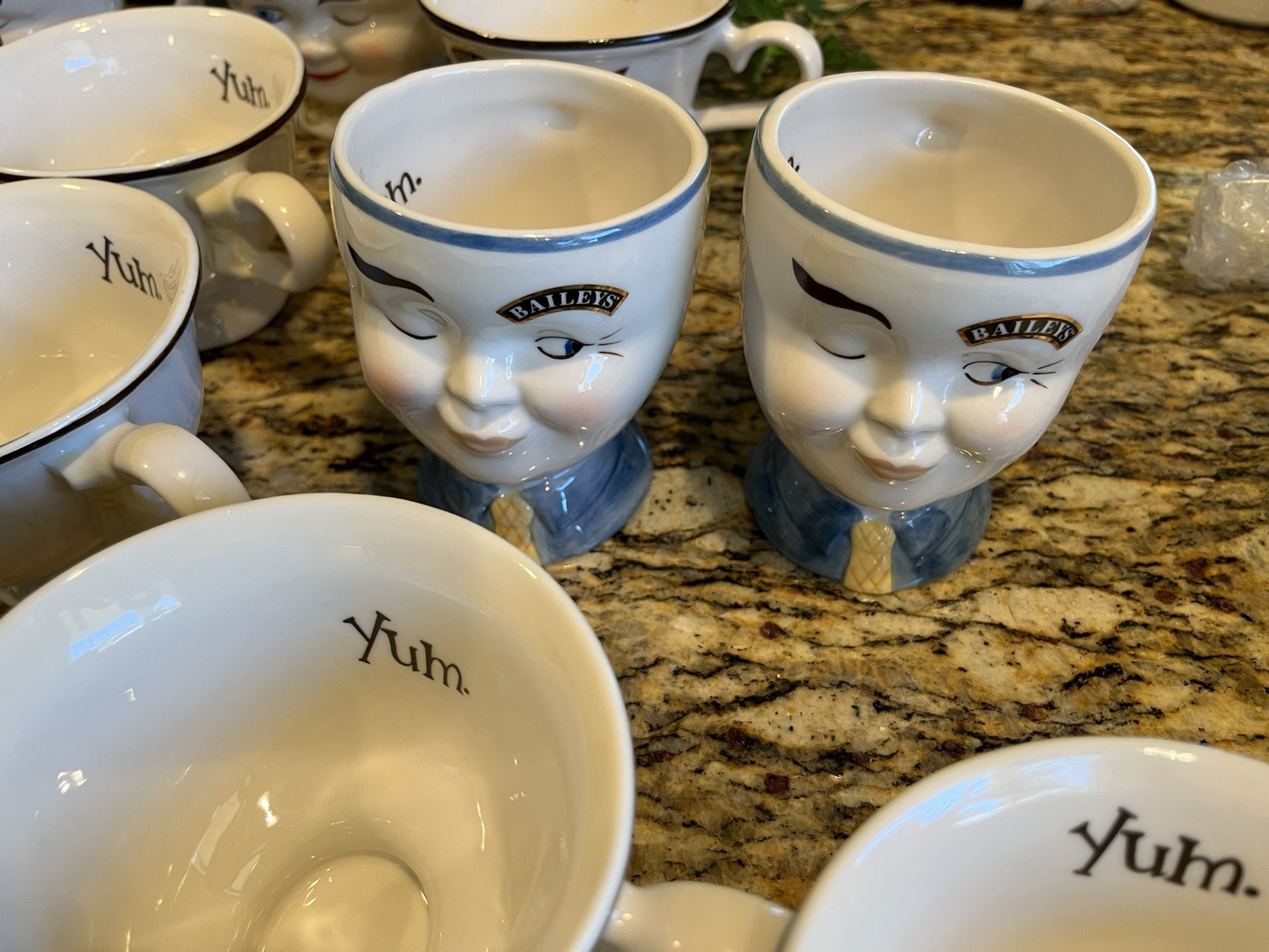Bailey's Yum Winking Face Coffee Mug Cups