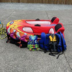 Boat Towable with Life jackets 