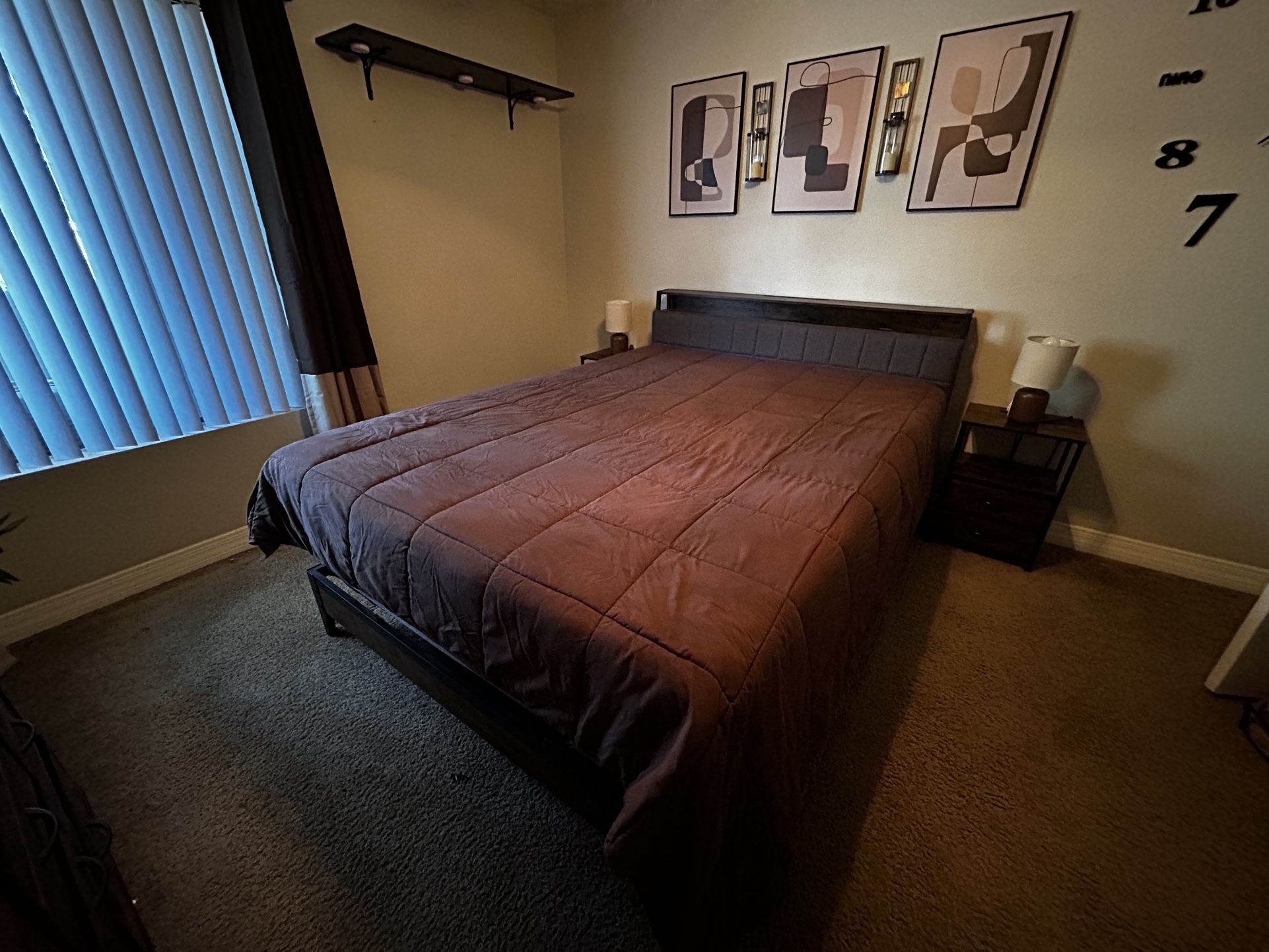 Wood style Bedroom Complete Set