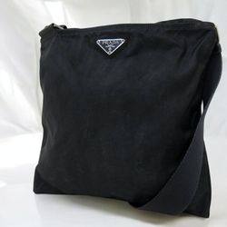 𝐏𝐑𝐀𝐃𝐀   Shoulder Crossbody Bag Nylon logo  Purse Black
